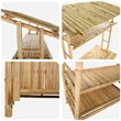 vidaXL Outdoor Bar Table Natural 43.3 x 19.7 x 82.7 in Bamboo