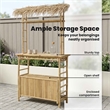 vidaXL Outdoor Bar Table Natural 43.31 x 19.69 x 82.28 in Bamboo