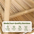vidaXL Outdoor Bar Table Natural 43.31 x 19.69 x 82.28 in Bamboo