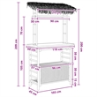 vidaXL Outdoor Bar Table Natural 43.31 x 19.69 x 82.28 in Bamboo