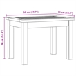 vidaXL Coffee Table Light Acacia 19.69 x 13.78 x 14.17 in