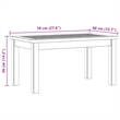 vidaXL Coffee Table Light Acacia 27.56 x 15.75 x 14.17 in