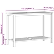 vidaXL Garden Console Table Light Acacia 43.31 x 15.75 x 29.53 in