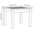 vidaXL Coffee Table Light Acacia 17.72 x 17.72 x 14.17 in