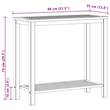 vidaXL Garden Console Table Light Acacia 31.50 x 13.78 x 29.53 in