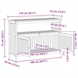 vidaXL Garden Console Table Light Acacia 43.31 x 13.78 x 29.53 in