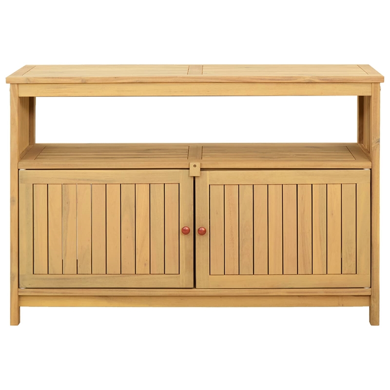 vidaXL Garden Console Table Light Acacia 43.31 x 13.78 x 29.53 in