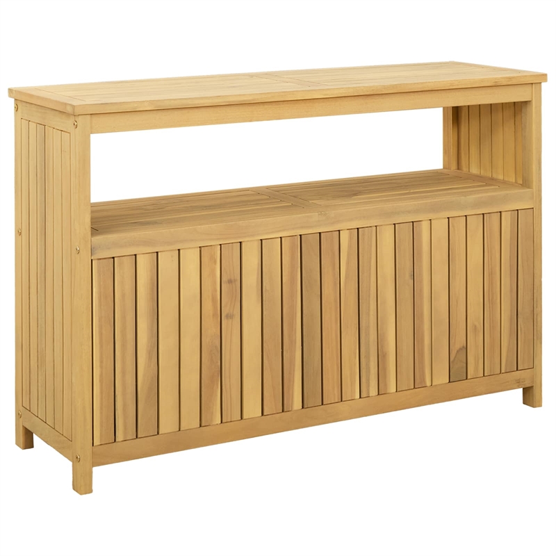 vidaXL Garden Console Table Light Acacia 43.31 x 13.78 x 29.53 in