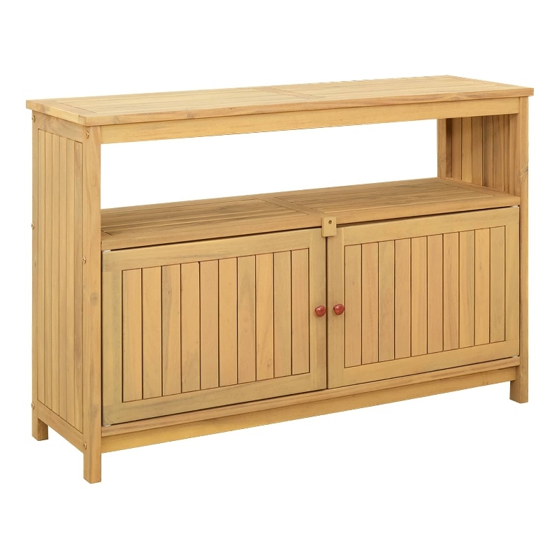 vidaXL Garden Console Table Light Acacia 43.31 x 13.78 x 29.53 in