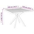 vidaXL Patio Table 43.3