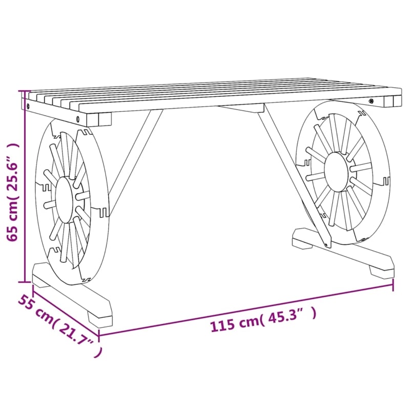 vidaXL Patio Table 45.3