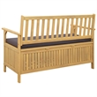 vidaXL Storage Bench 2 -Seater 47.24 x 24.80 x 33.07 in Rectangular