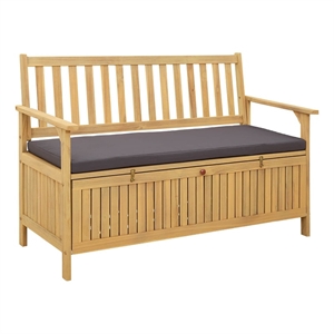 vidaXL Storage Bench 2 -Seater 47.24 x 24.80 x 33.07 in Rectangular