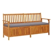 vidaXL Storage Bench with Cushion 66.9