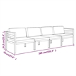 vidaXL 4 Piece Patio Lounge Set with Cushions Aluminum Anthracite