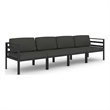 vidaXL 4 Piece Patio Lounge Set with Cushions Aluminum Anthracite