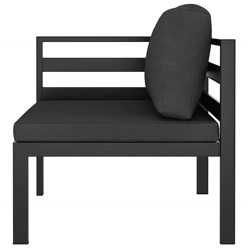 vidaXL 4 Piece Patio Lounge Set with Cushions Aluminum Anthracite