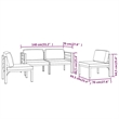 vidaXL 4 Piece Patio Lounge Set with Cushions Aluminum Anthracite