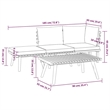 vidaXL 4 Piece Patio Lounge Set with Cushions Solid Acacia Wood