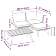vidaXL 4 Piece Patio Lounge Set with Cushions Solid Acacia Wood