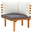 vidaXL 4 Piece Patio Lounge Set with Cushions Solid Acacia Wood