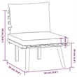 vidaXL 4 Piece Patio Lounge Set with Cushions Solid Acacia Wood