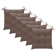 vidaXL Patio Chairs with Cushions 8 pcs Solid Acacia Wood Gray
