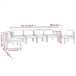 vidaXL 6 Piece Patio Lounge Set with Cushions Aluminum Anthracite