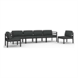vidaXL 6 Piece Patio Lounge Set with Cushions Aluminum Anthracite