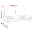 vidaXL 3 Piece Patio Lounge Set with Cream White Cushions Bamboo