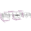vidaXL 9 Piece Patio Lounge Set with Cushions Aluminum Anthracite