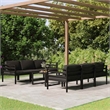 vidaXL 7 Piece Patio Lounge Set with Cushions Aluminum Anthracite