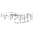 vidaXL 7 Piece Patio Lounge Set with Cushions Aluminum Anthracite