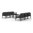 vidaXL 7 Piece Patio Lounge Set with Cushions Aluminum Anthracite
