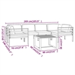 vidaXL 7 Piece Patio Lounge Set with Cushions Aluminum Anthracite