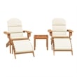 vidaXL 3 Piece Adirondack Patio Lounge Set Solid Wood Acacia