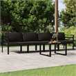 vidaXL 5 Piece Patio Lounge Set with Cushions Aluminum Anthracite