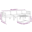 vidaXL 5 Piece Patio Lounge Set with Cushions Aluminum Anthracite