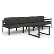 vidaXL 5 Piece Patio Lounge Set with Cushions Aluminum Anthracite