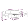vidaXL 6 Piece Patio Lounge Set with Cushions Aluminum Anthracite