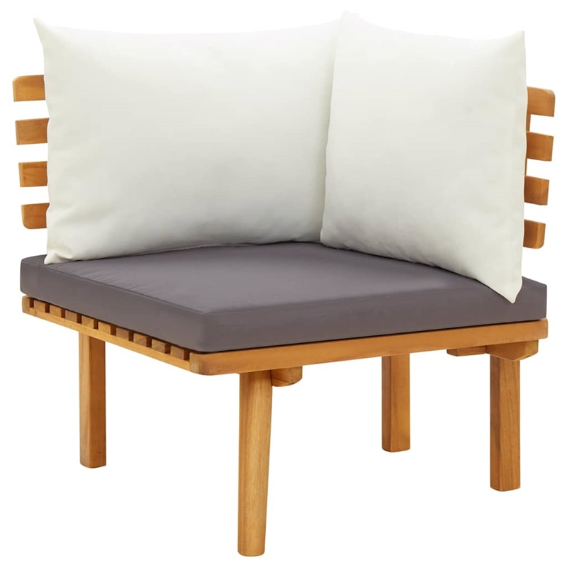 vidaXL 11 Piece Patio Lounge Set with Cushions Solid Acacia Wood