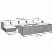 vidaXL 10 Piece Patio Lounge Set with Cushions Black Poly Rattan