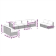 vidaXL 8 Piece Patio Lounge Set with Cushions Poly Rattan Black