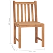 vidaXL Patio Chairs 2 pcs with Cushions Solid Teak Wood