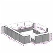 vidaXL 12 Piece Patio Lounge Set with Cushions Brown Poly Rattan