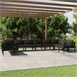 vidaXL 10 Piece Patio Lounge Set with Cushions Aluminum Anthracite