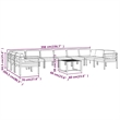 vidaXL 11 Piece Patio Lounge Set with Cushions Aluminum Anthracite