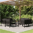 vidaXL 9 Piece Patio Lounge Set with Cushions Aluminum Anthracite