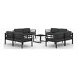 vidaXL 9 Piece Patio Lounge Set with Cushions Aluminum Anthracite