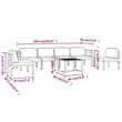 vidaXL 7 Piece Patio Lounge Set with Cushions Aluminum Anthracite